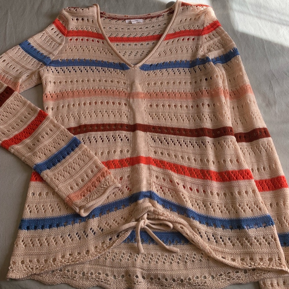 Multi-Colored Crocheted Sweater